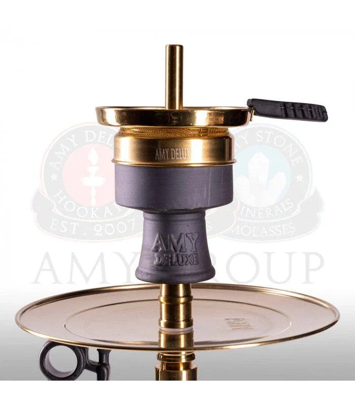 Amy Deluxe SS29.02 Xpress Fame S Bronze shisha tabakskop detail steenkop met hete zeef