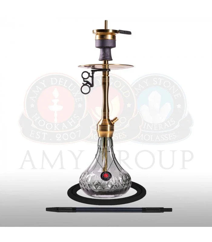 Amy Deluxe SS29.02 Xpress Fame S Bronze shisha waterpijp 60 cm roestvrij staal bronzen afwerking