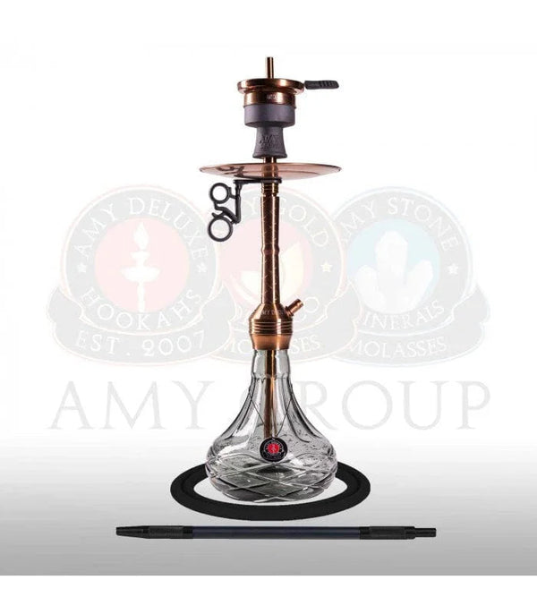 Amy Deluxe SS30.02 Xpress Chill S waterpijp in het zwart - roestvrij stalen shisha kolom