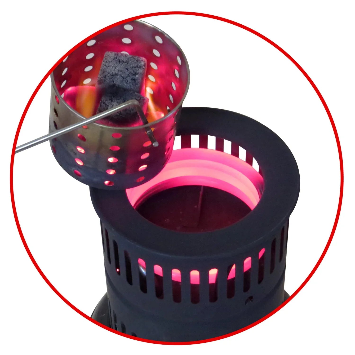 Amy Deluxe Tornado elektrische kolenbrander voor shisha kolen, 1000 Watt, compact model