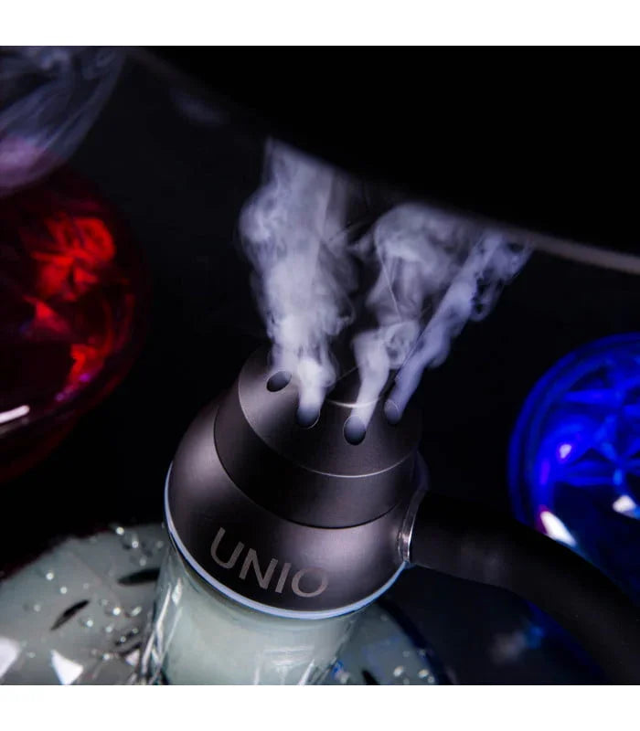 Amy Deluxe Unio 005.02 shisha van voren gezien - complete waterpijp set 55 cm