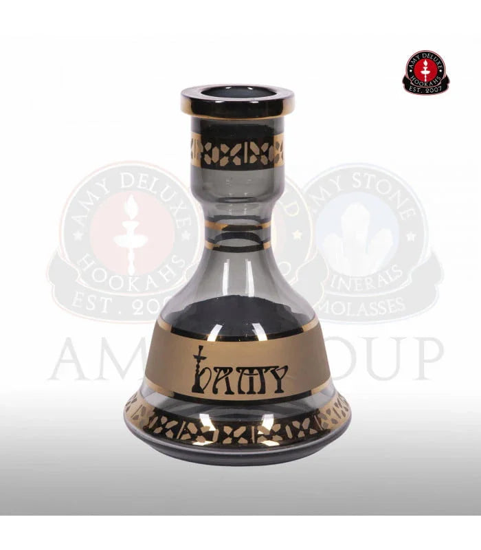 Amy Deluxe Vaas Mini Oriental Serie goud - losse waterpijp vaas met bladgouden afwerking voor shisha modellen 087.02 tot 110.02
