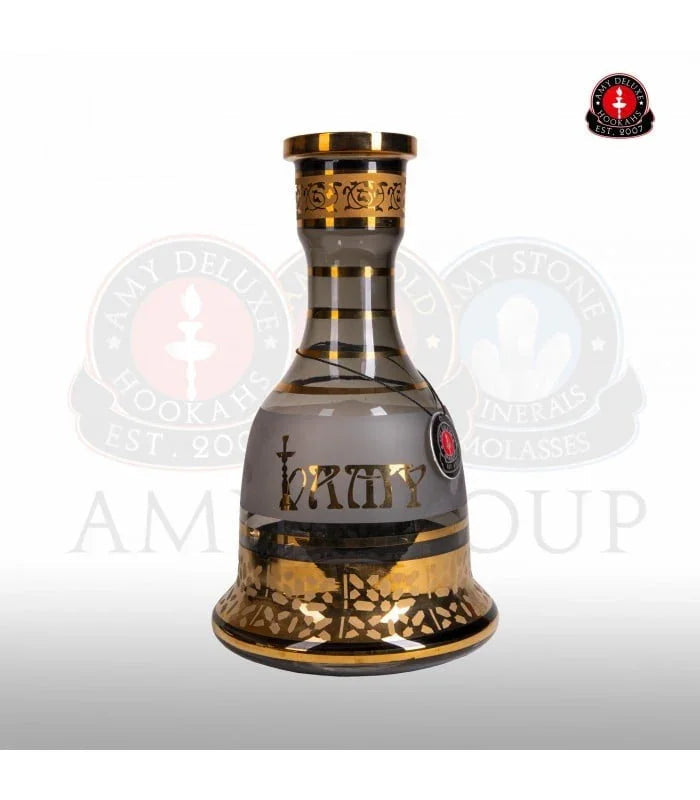 Amy Deluxe Vaas Oriental Serie - gouden ronde waterpijp vaas geschikt voor meerdere modellen