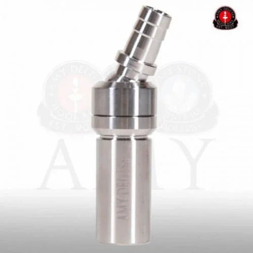 Amy Deluxe waterpijp adapter van roestvrij staal voor een tweede shisha slang aansluiting
