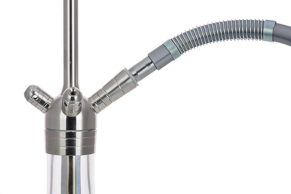 Anti-knik veer voor waterpijp slang van staal - bescherming bij aansluiting voor betere shisha luchtstroom
