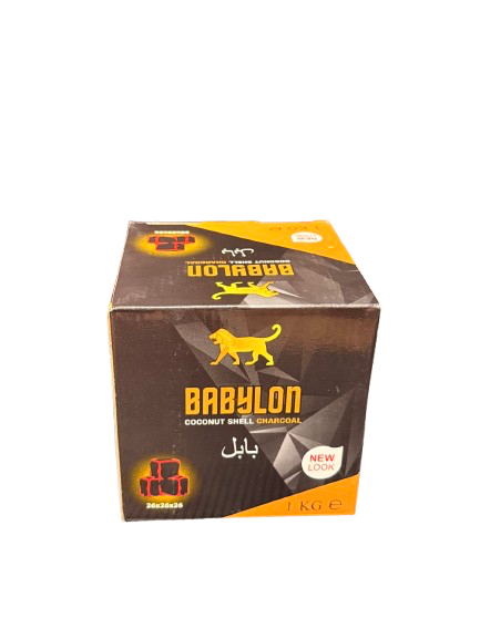 Babylon shisha kolen 1 kg 26mm kokos natuurkolen voor waterpijp, verpakking van een kilogram