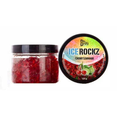 Bigg Ice Rockz Cherry Lemonade fles - waterpijp tabak nicotinevrij kers limonade smaak