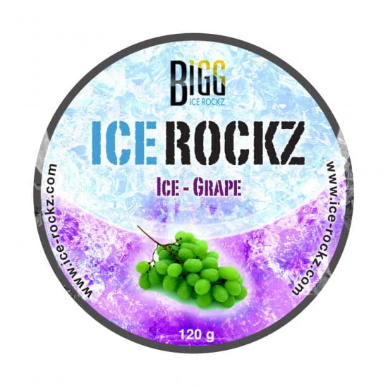 Bigg Ice Rockz Ice Grape 120 gram steam stones voor waterpijp en shisha