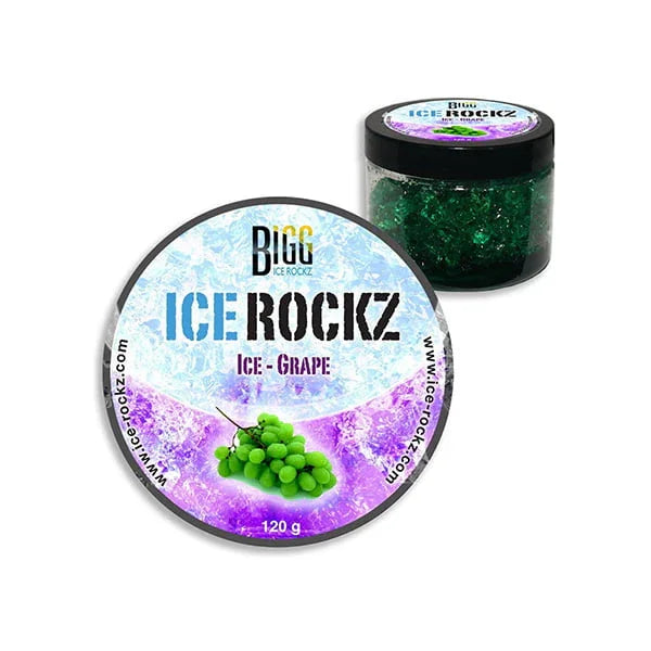 Bigg Ice Rockz Ice Grape druivensmaak nicotinevrije shisha steam stones pot