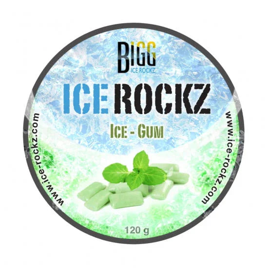 Bigg Ice Rockz Ice Gum 120 gram steam stones voor shisha en waterpijp, frisse mint kauwgum smaak nicotinevrij