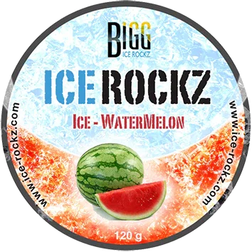 Bigg Ice Rockz Ice Watermelon 120gr verpakking - nicotinevrije shisha smaak met watermeloen en mint