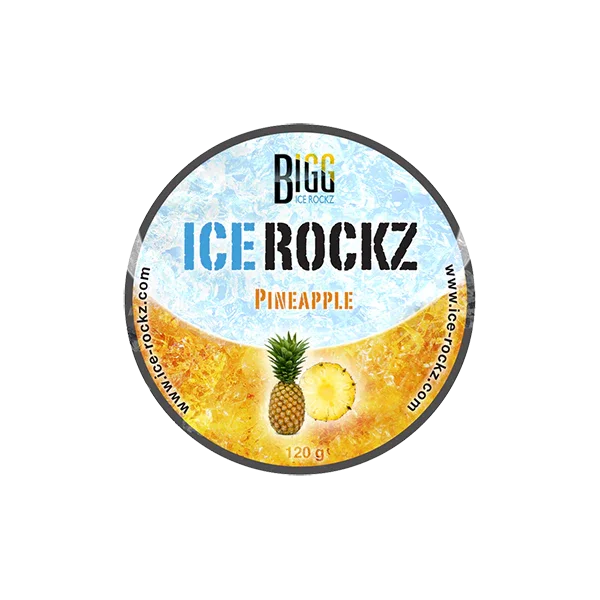 Bigg Ice Rockz Pineapple 120 gram pot - nicotinevrije shisha steam stones met ananassmaak van Aladin