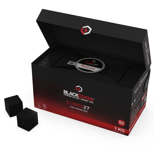 Black Coco 27 CUBES shisha kolen 27,5mm - detail kooltjes