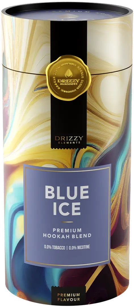 Blue Ice shisha tabak 1 kg van Drizzy Elements in hersluitbare emmer - waterpijp tabak met ijzig koel smaakprofiel en fruitige ondertoon