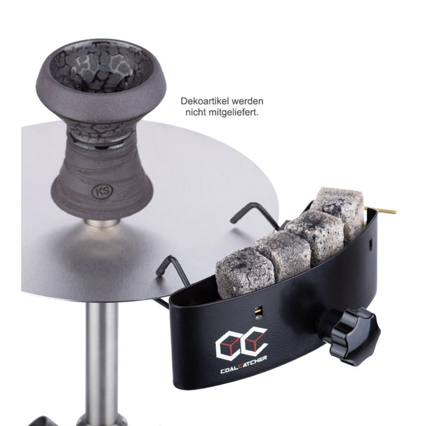 Coal Catcher Black shisha kolenvanger universeel op waterpijp met kolenteller