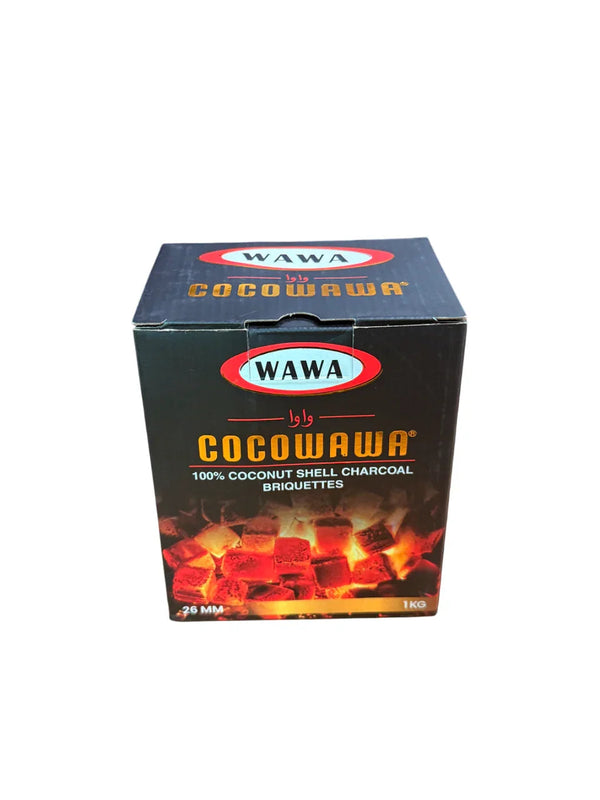 Coco Wawa waterpijp kolen 1KG - vierkante kokosbriketten voor shisha van 100% natuurlijke kokosnootschalen