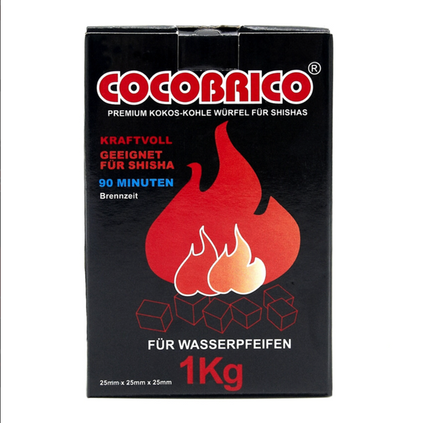 CocoBrico 25 mm natuurkolen 1 kg van kokos voor de waterpijp