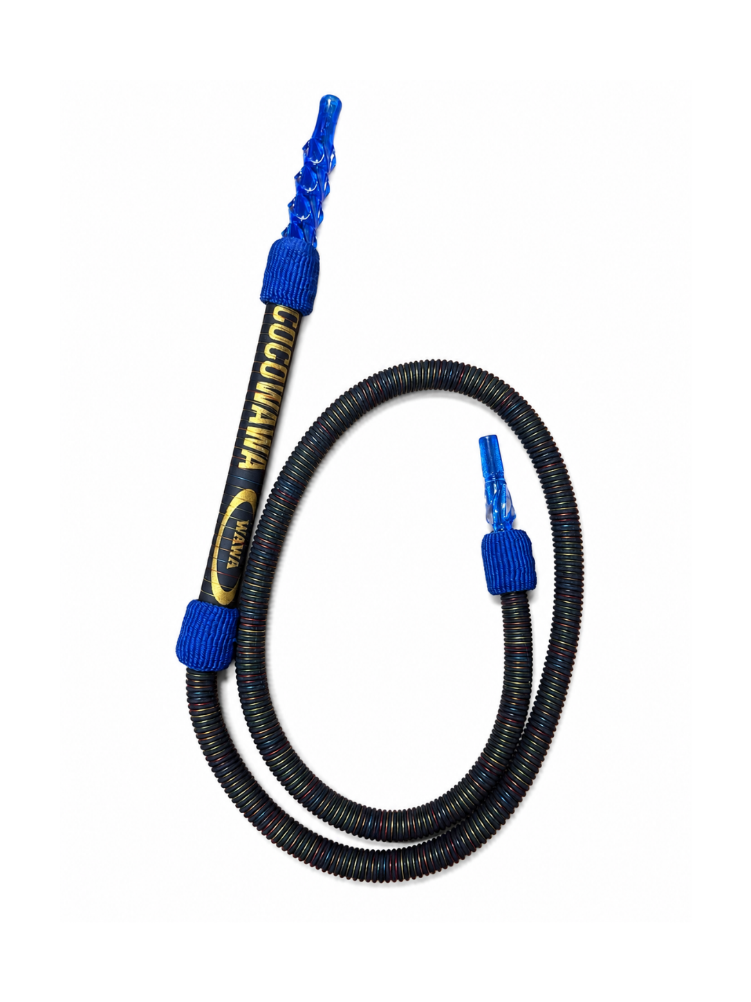 CocoWawa shisha slang blauw niet-wasbare waterpijp slang van 150 cm met stevig mondstuk
