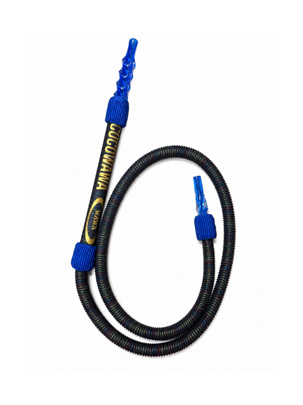 CocoWawa shisha slang blauw niet-wasbare waterpijp slang van 150 cm met stevig mondstuk