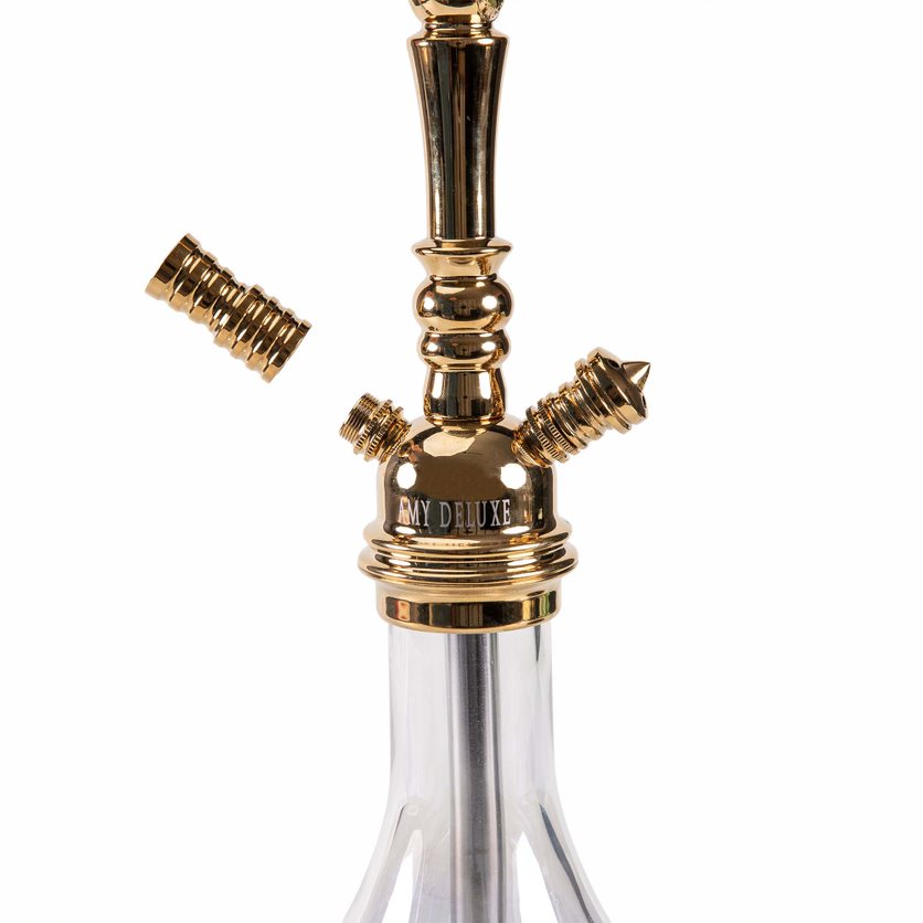 Complete Amy Deluxe Middle Globe R 056 Goud shisha-set met alle meegeleverde accessoires