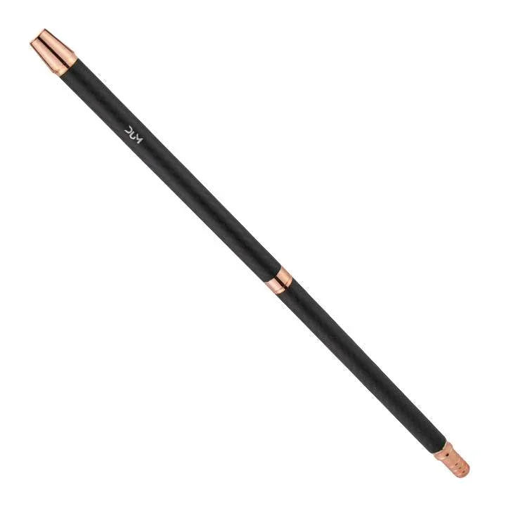 Detail gouden rookkolom en zwarte zuil van de Dum SS71 Big Buffer shisha