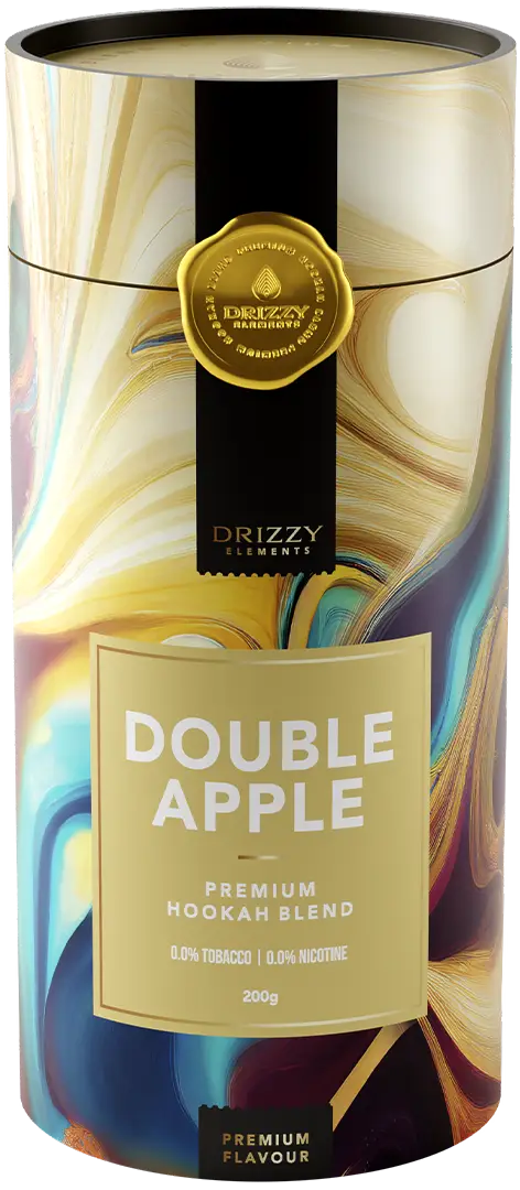 Drizzy Elements Double Apple tabak 1 kg emmer - klassieke shisha smaak nicotinevrij waterpijp