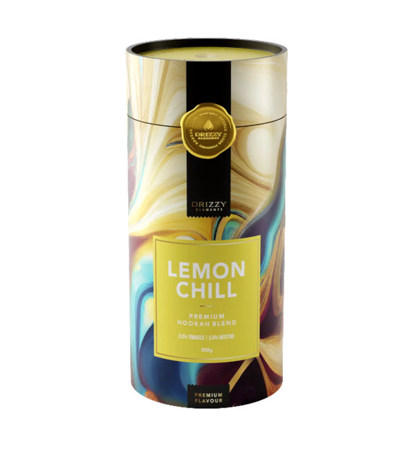 Drizzy Elements Lemon Chill 200 gram shisha tabak - frisse citroensmaak met koele afdronk, alternatief voor Al Fakher Lemon