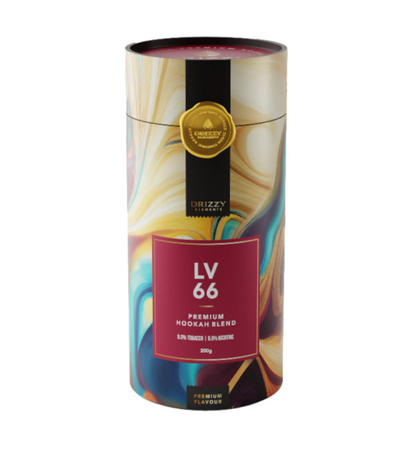 Drizzy Elements LV66 200 gram pot, shisha tabak alternatief voor Adalya Love 66 met tropisch-fruitig smaakprofiel