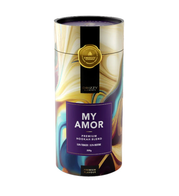 Drizzy Elements My Amor 200 gram shisha tabak verpakking - fruitige waterpijp smaak nicotinevrij