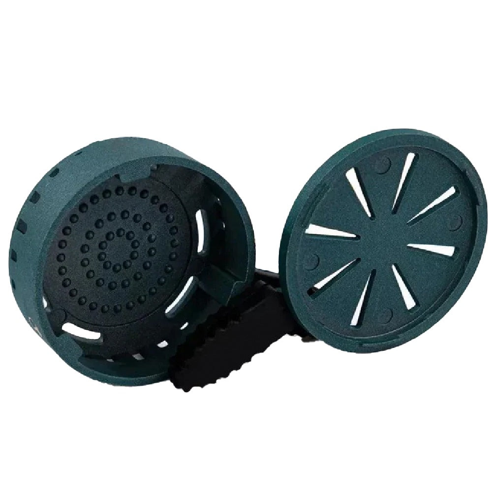 Dschinni The Crown HMD Turkis - aluminium waterpijp HMD met turquoise afwerking en siliconen grepen