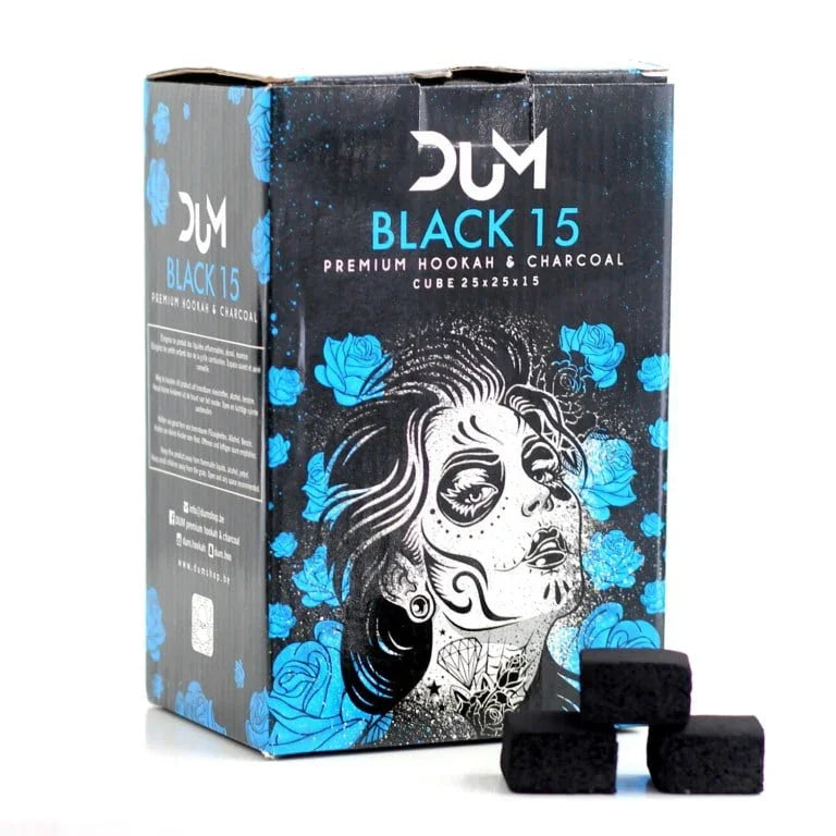 Dum 15mm Black kolen 1 kg C15 - kokoskolen voor de waterpijp van Dum Charcoal