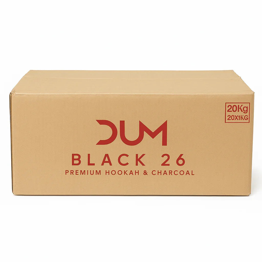 DUM 26mm Black kokoskolen 20 kg verpakking voor waterpijp - shisha kolen kubus C26