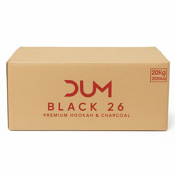 DUM 26mm Black kokoskolen 20 kg verpakking voor waterpijp - shisha kolen kubus C26