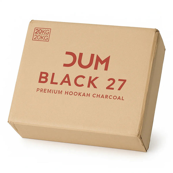 DUM 27 mm Black kokoskolen voor de waterpijp in een bulkverpakking van 20 kg