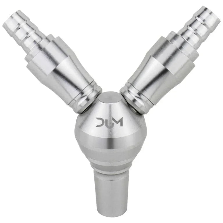 Dum 2Gether slang adapter met 18/8 aansluiting voor twee waterpijp slangen