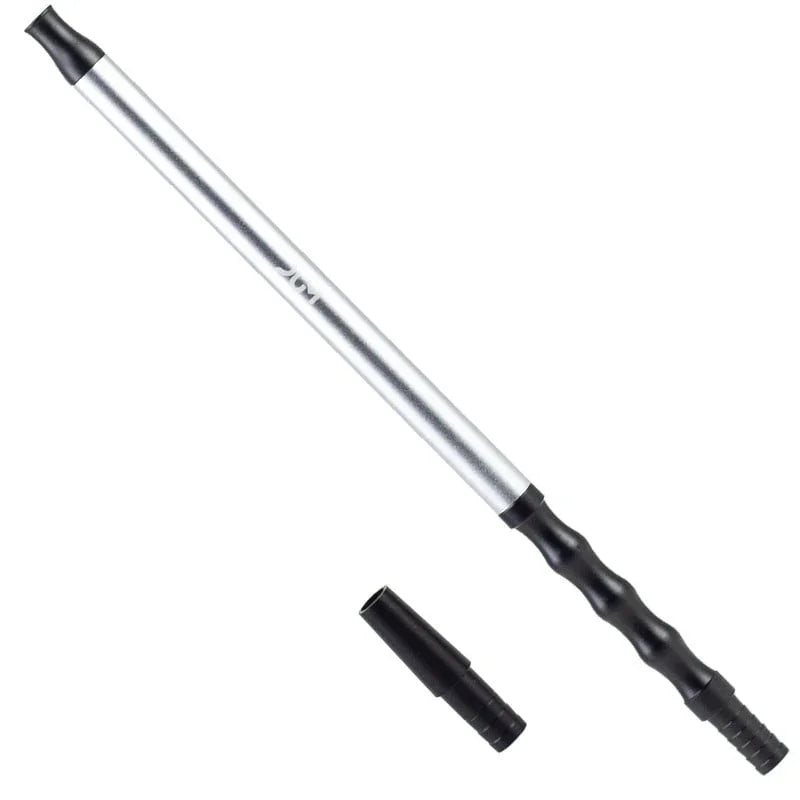 Dum aluminium shisha mondstuk 35 cm in zilver voor waterpijp slang