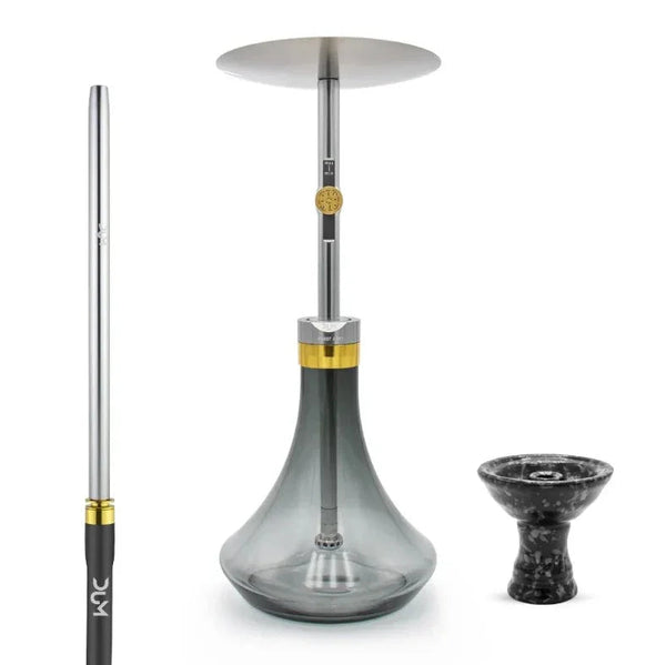 DUM BOOST L D01 shisha waterpijp 61 cm roestvrij staal - vooraanzicht