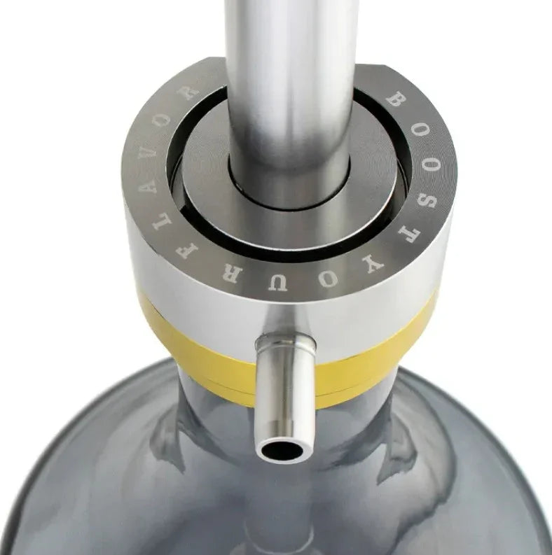 DUM BOOST L D01 waterpijp detail roestvrij stalen kolom en AirControl