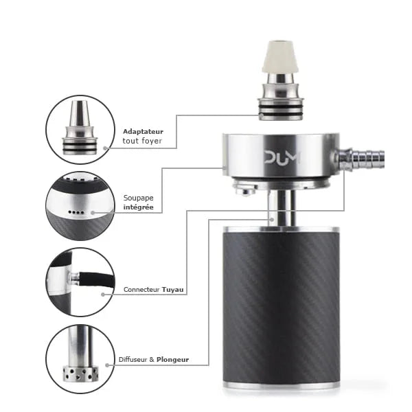 Dum Car Pack shisha pakket - complete waterpijp set voor thuis en onderweg