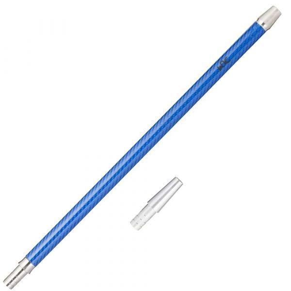 DUM Carbon Mondstuk 40cm blauw - shisha mondstuk van carbon met adapter connector