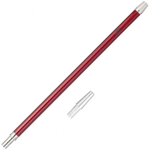 DUM Carbon Mondstuk 40cm rood - stevig waterpijp mondstuk van carbon