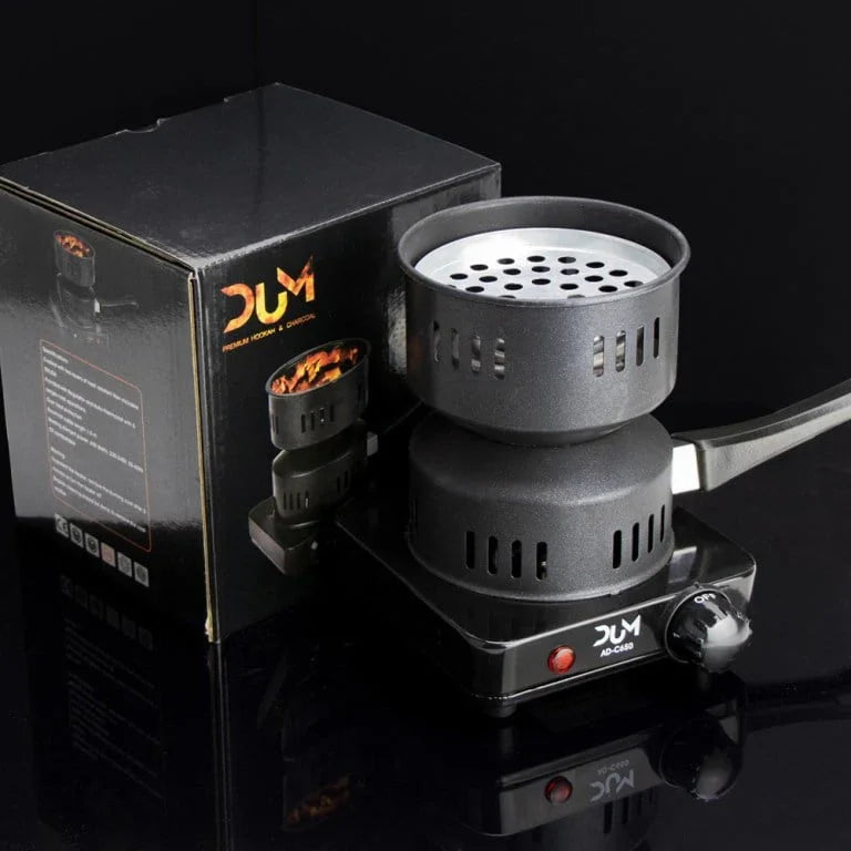 Dum Casserole 650W kolenbrander zij-aanzicht waterpijp accessoire