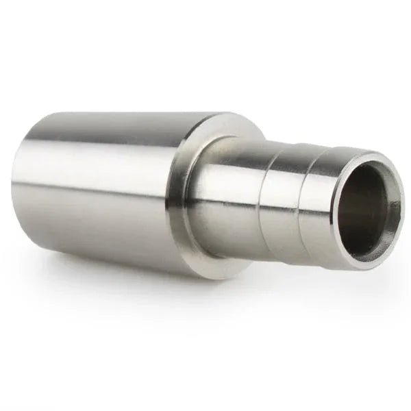 Dum Connecter shisha slangadapter zilver - detail aansluiting