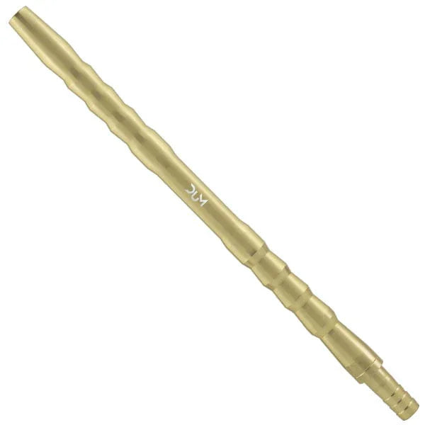 Dum Crazy Skull Gold shisha mondstuk en slang - detailopname goud waterpijp