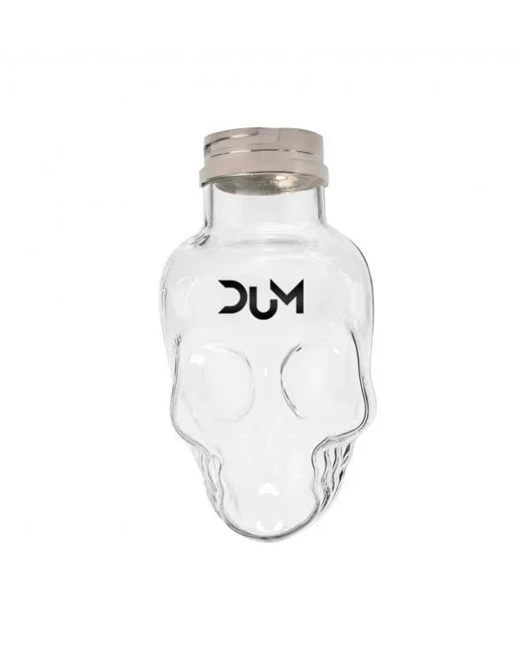 Dum Crazy Skull Zilver waterpijp vaas schuin, complete schedel shisha set met opbergtas