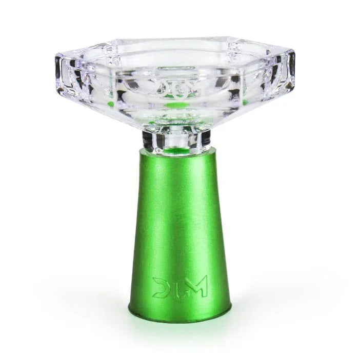Dum Diamant Bowl glazen phunnel tabakskop groen, 10,5 cm hoog en 8,3 cm diameter
