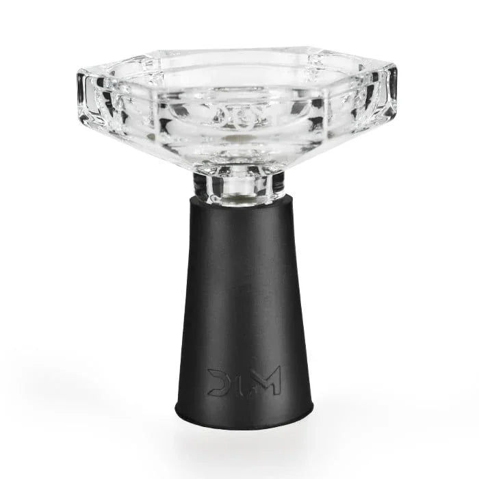 Dum Diamant Bowl glazen waterpijp tabakskop zwart, 388 gram en stabiel ontwerp