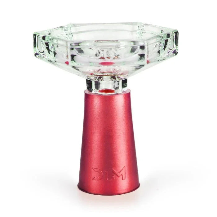 Dum Diamant Bowl waterpijp tabakskop rood, glas zonder smaakabsorptie