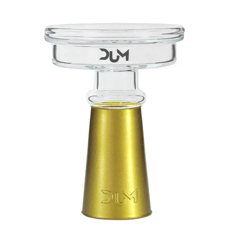 Dum Fireplace Wind Bowl glazen waterpijp tabakskop in goud, phunnel ontwerp