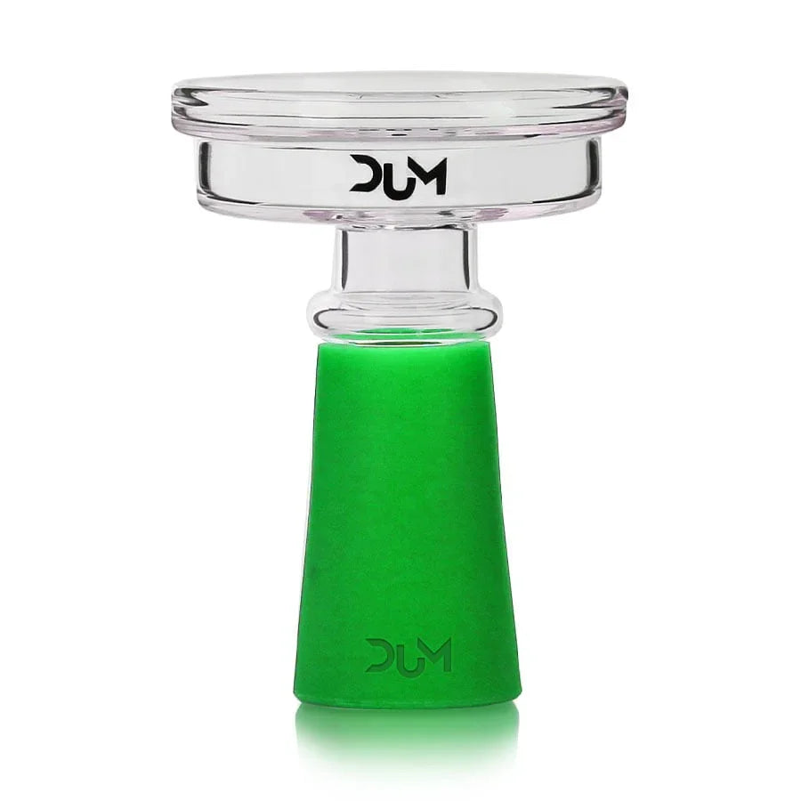 Dum Fireplace Wind Bowl glazen waterpijp tabakskop in groen, 8 cm diameter